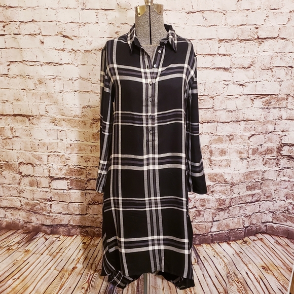 NWT Max Studio Plaid Shirtdress Small - Picture 3 of 8